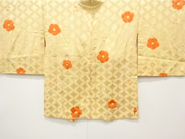 JAPANESE HAORI / UNUSED / SHIBORI / LINE DRAWING & FLOWER